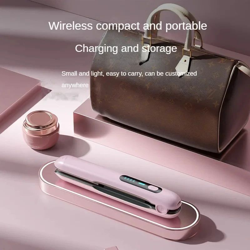 Wireless Hair Straightener Flat Iron Mini 2 IN 1 Roller USB 5000mAh Max 200 Degree Portable C - Yara fashion  69802204 Wireless Hair Straightener Flat Iron Mini 2 IN 1 Roller USB 5000mAh Max 200 Degree Portable C 