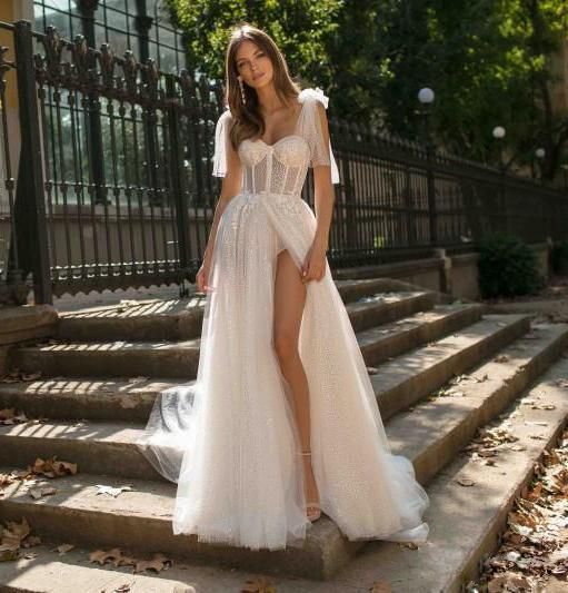 Women Clothing Sexy Sling Backless See-through Wedding Dress Split Dress - Yara fashion  42651393 Women Clothing Sexy Sling Backless See-through Wedding Dress Split Dress 