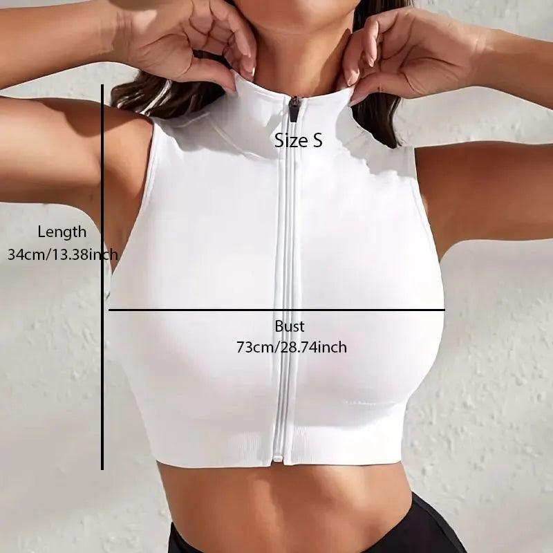 Women's 2-piece Set Close-fitting Breathable Sexy Yoga Zipper Exercise Fitness Vest Top - Yara fashion  2722172 Women's 2-piece Set Close-fitting Breathable Sexy Yoga Zipper Exercise Fitness Vest Top 