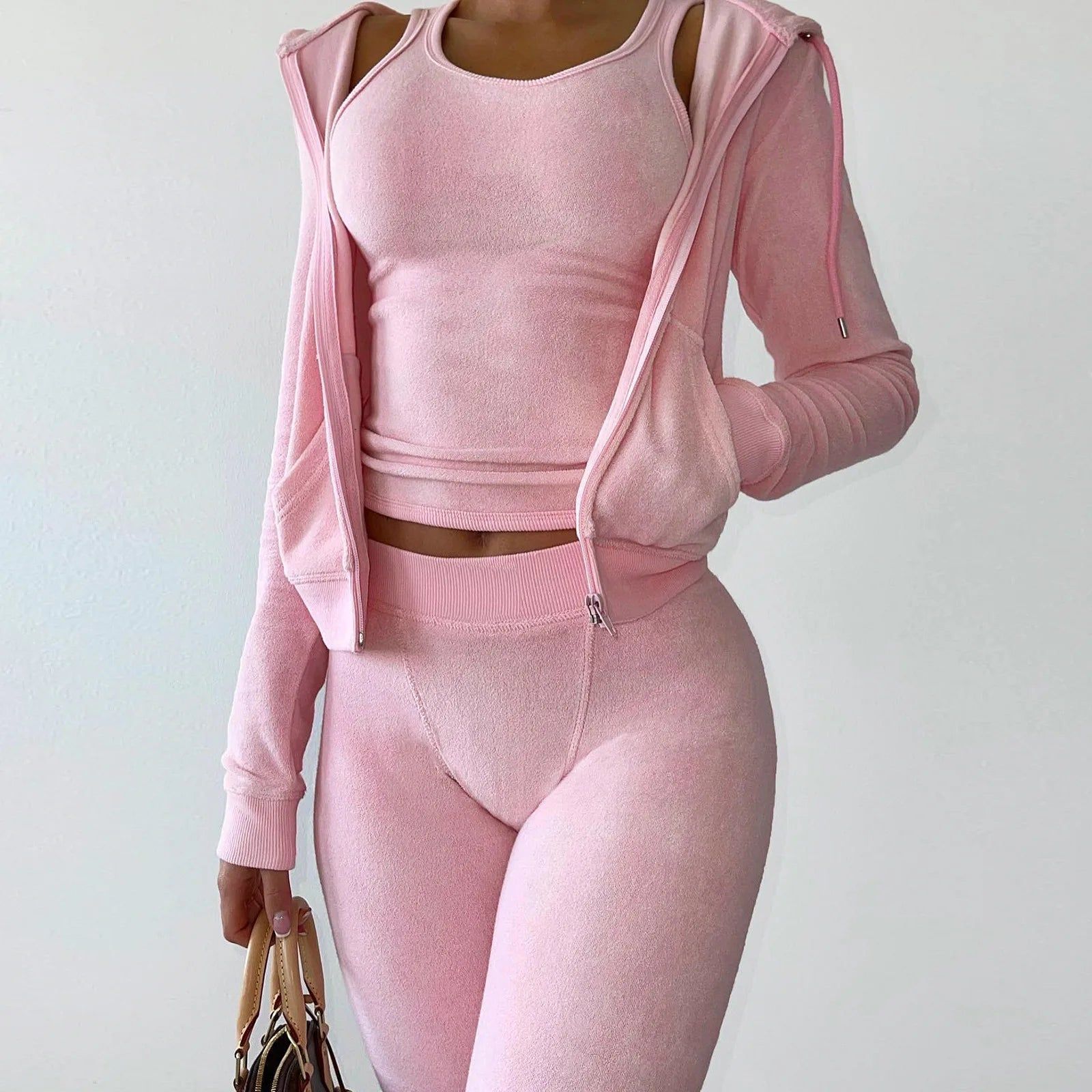 Women Thick Fleece 3 Piece Set Sweatpants & Vest & Hoodies Jackets Set Fall Winter Jogger Luxury Outfit Sweat suit Tracksuits - Yara fashion  2269475 Women Thick Fleece 3 Piece Set Sweatpants & Vest & Hoodies Jackets Set Fall Winter Jogger Luxury Outfit Sweat suit Tracksuits 