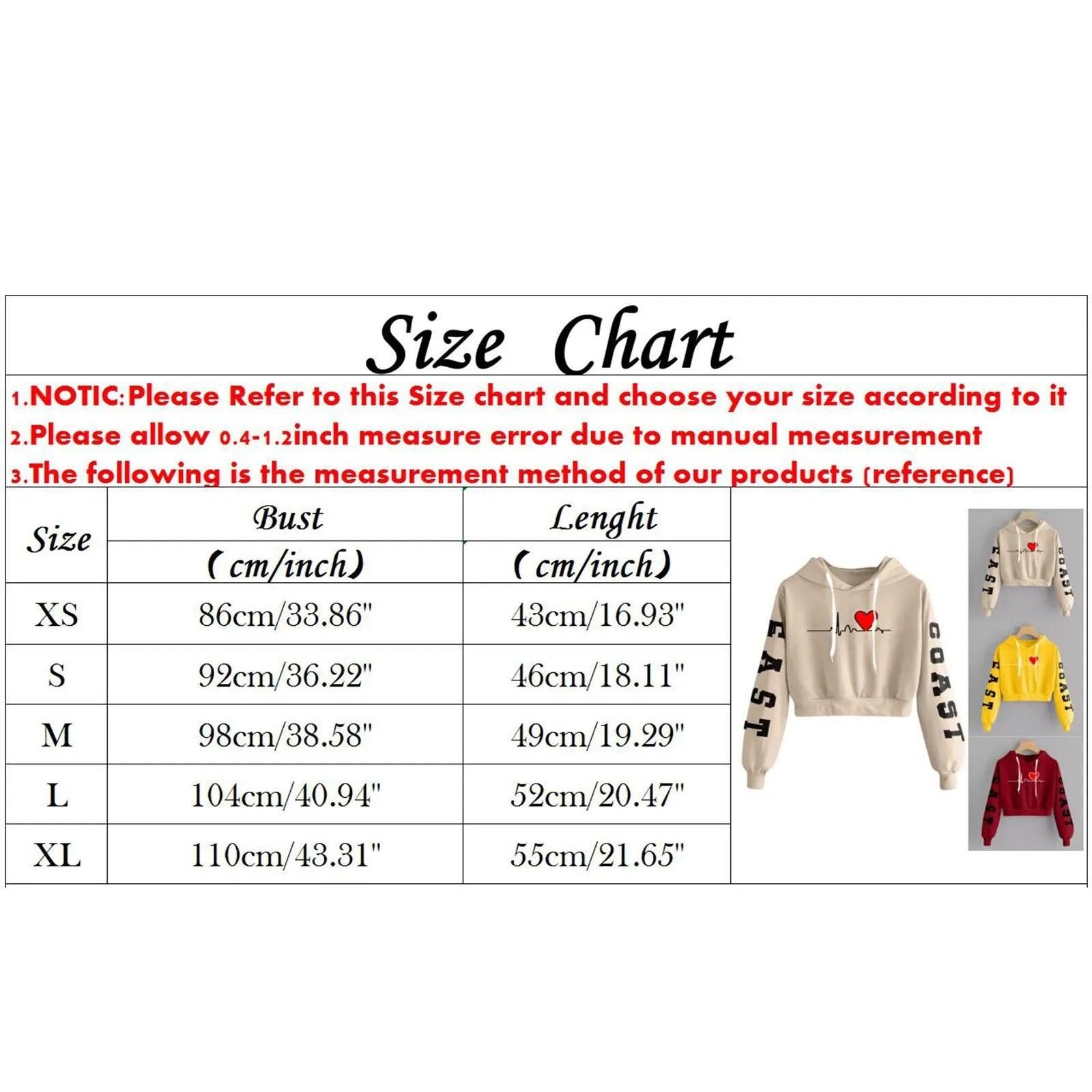 Y2K Letter Heart Print 90s Hoodie Woman Sweatshirt R Print Long Sleeve Short Tops Round Neck Sweatshirt Hooded Casual Daily Wear - Yara fashion  81315457 Y2K Letter Heart Print 90s Hoodie Woman Sweatshirt R Print Long Sleeve Short Tops Round Neck Sweatshirt Hooded Casual Daily Wear 