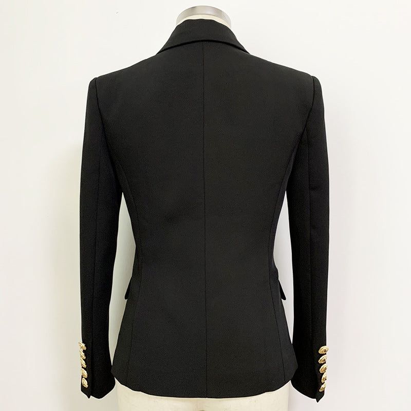 High Quality Top Goods Star Blazer Women Metal Lion Head Buckle Double Breasted Small Blazer - Yara fashion  14217657 High Quality Top Goods Star Blazer Women Metal Lion Head Buckle Double Breasted Small Blazer 