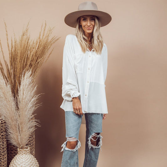 New Popular Women Shirt Spring Summer Long Sleeves Elegant Slim-Fit Long-Sleeved White Shirt - Yara fashion  2279725 New Popular Women Shirt Spring Summer Long Sleeves Elegant Slim-Fit Long-Sleeved White Shirt 