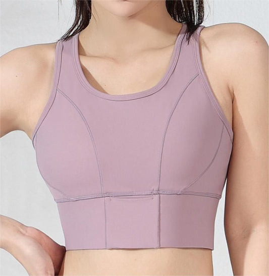 Plus Size Training Sports With Vest Chest Pad Yoga High Elastic Comfortable Sports Underwear Women Shockproof Running Workout Bra - Yara fashion  52020925 Plus Size Training Sports With Vest Chest Pad Yoga High Elastic Comfortable Sports Underwear Women Shockproof Running Workout Bra 