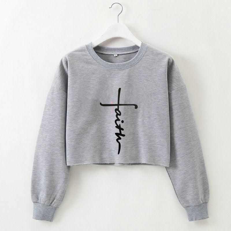 Street Autumn Winter Women Wear Sweater Letter Graphic Print Cropped Long Sleeves Round Neck Top Women - Yara fashion  89536485 Street Autumn Winter Women Wear Sweater Letter Graphic Print Cropped Long Sleeves Round Neck Top Women 