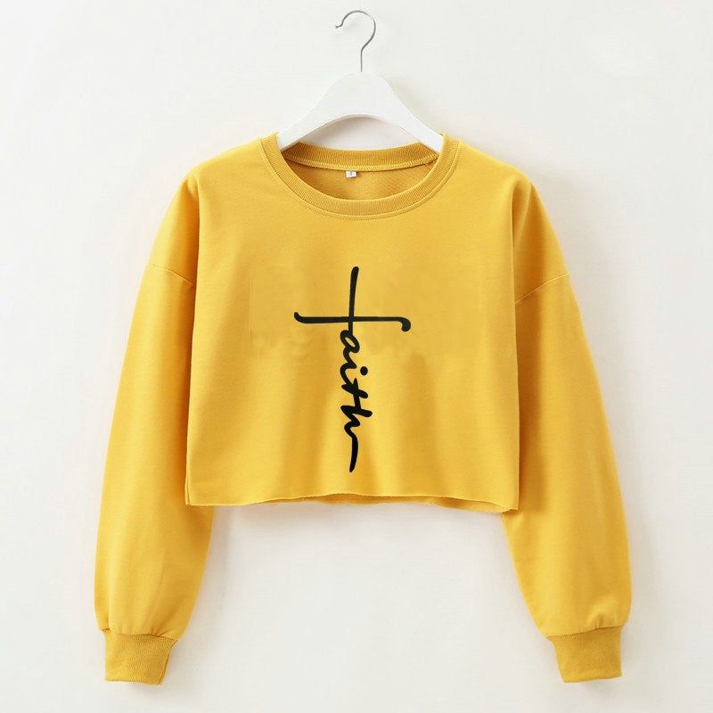 Street Autumn Winter Women Wear Sweater Letter Graphic Print Cropped Long Sleeves Round Neck Top Women - Yara fashion  65591467 Street Autumn Winter Women Wear Sweater Letter Graphic Print Cropped Long Sleeves Round Neck Top Women 