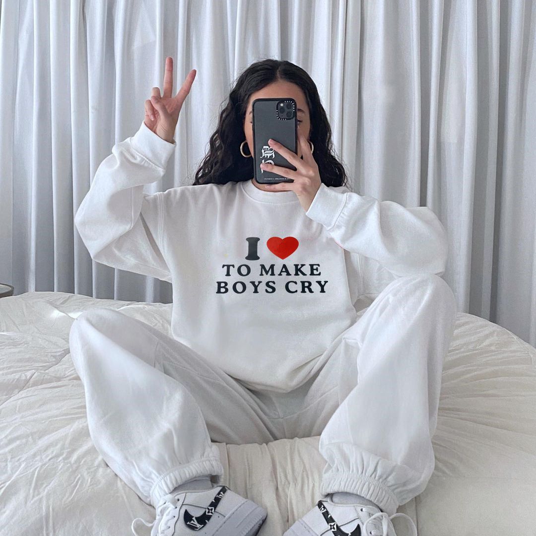 Street Hipster Loose Long Sleeve Sweatershirt Women Clothing - Yara fashion  50031214 Street Hipster Loose Long Sleeve Sweatershirt Women Clothing 