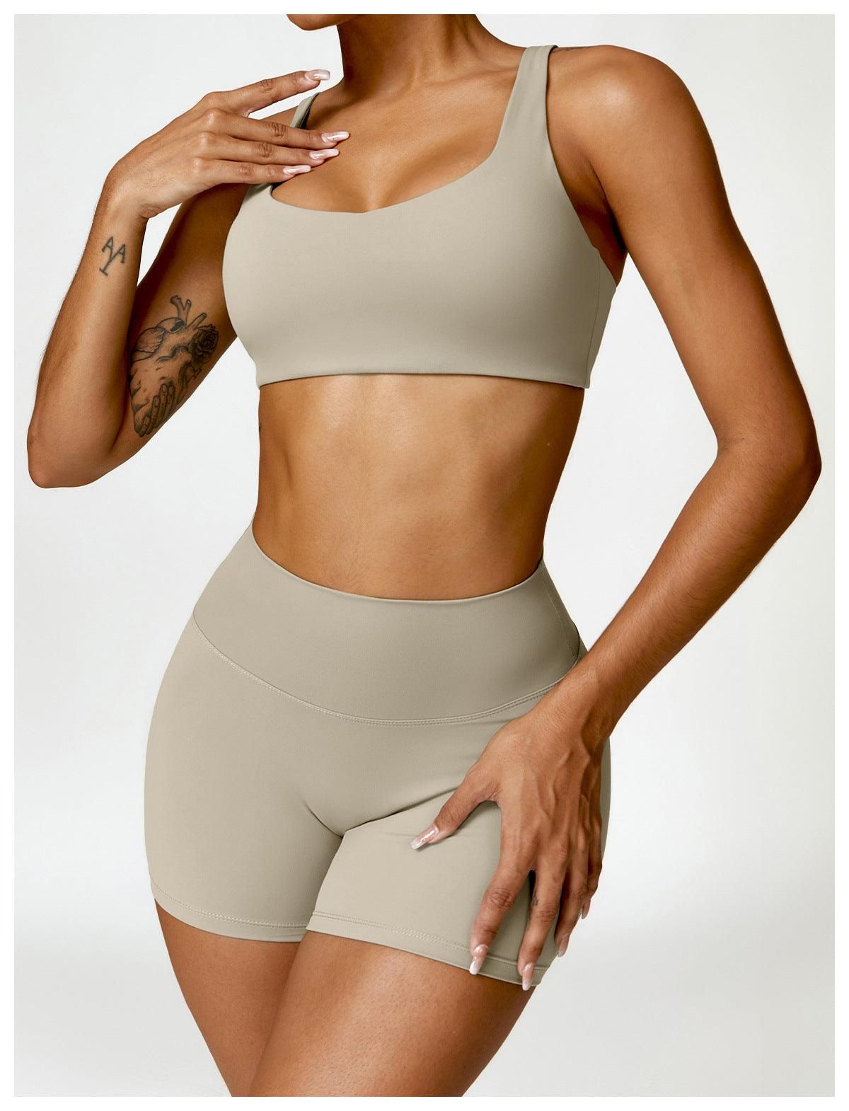 Winter Nude Feel Tight Yoga High Waist Quick Drying Running Sports Workout Clothes Two Piece Set - Yara fashion  26385452 Winter Nude Feel Tight Yoga High Waist Quick Drying Running Sports Workout Clothes Two Piece Set 