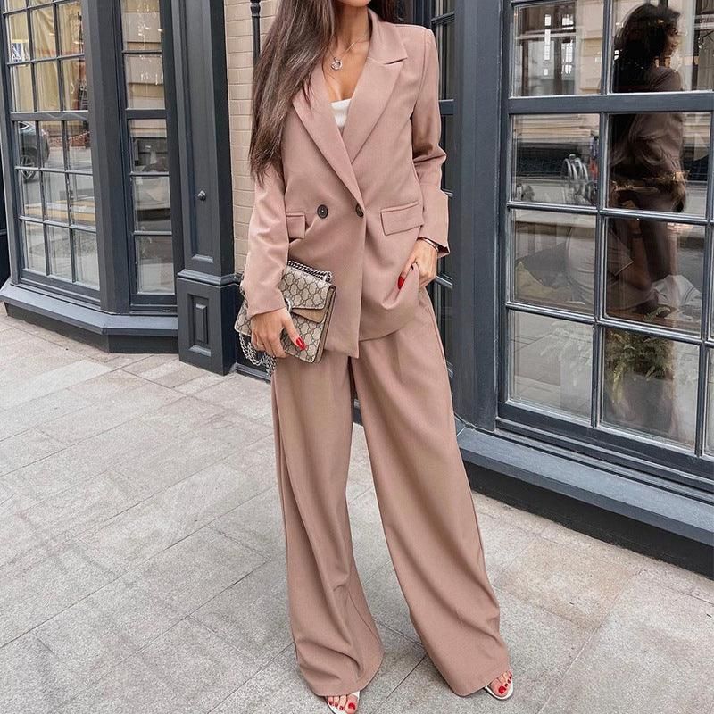 Women Clothing Autumn Winter Casual Two Piece Set Blazer Suit Set - Yara fashion  40329157 Women Clothing Autumn Winter Casual Two Piece Set Blazer Suit Set 