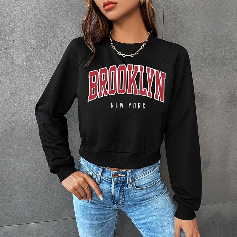 Women Clothing Long Sleeve Letter Graphic Sweater Autumn Women - Yara fashion  84979803 Women Clothing Long Sleeve Letter Graphic Sweater Autumn Women 