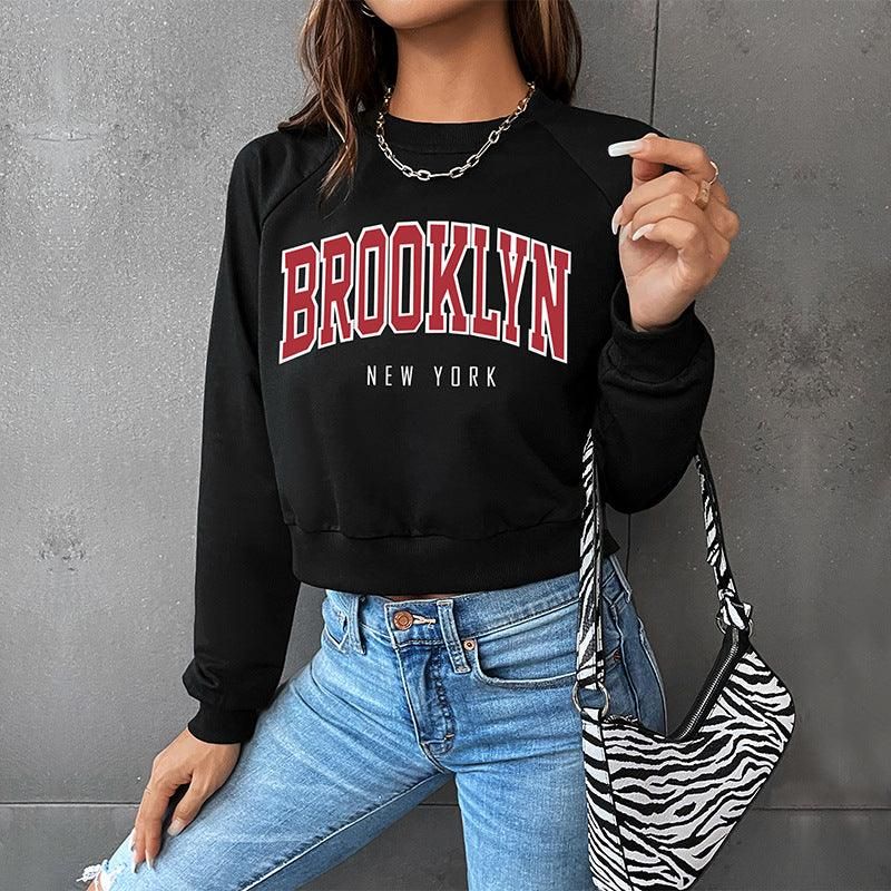 Women Clothing Long Sleeve Letter Graphic Sweater Autumn Women - Yara fashion  59458763 Women Clothing Long Sleeve Letter Graphic Sweater Autumn Women 