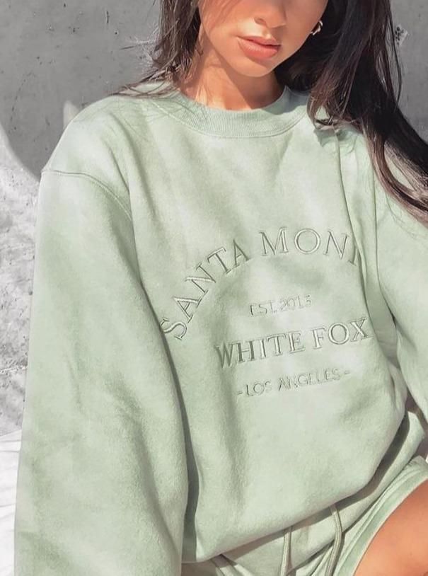 Women Sweater Letter Graphic Embroidery Loose Casual Long Sleeves Fleece Pullover - Yara fashion  55510848 Women Sweater Letter Graphic Embroidery Loose Casual Long Sleeves Fleece Pullover 