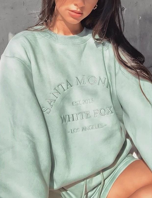 Women Sweater Letter Graphic Embroidery Loose Casual Long Sleeves Fleece Pullover - Yara fashion  95144410 Women Sweater Letter Graphic Embroidery Loose Casual Long Sleeves Fleece Pullover 