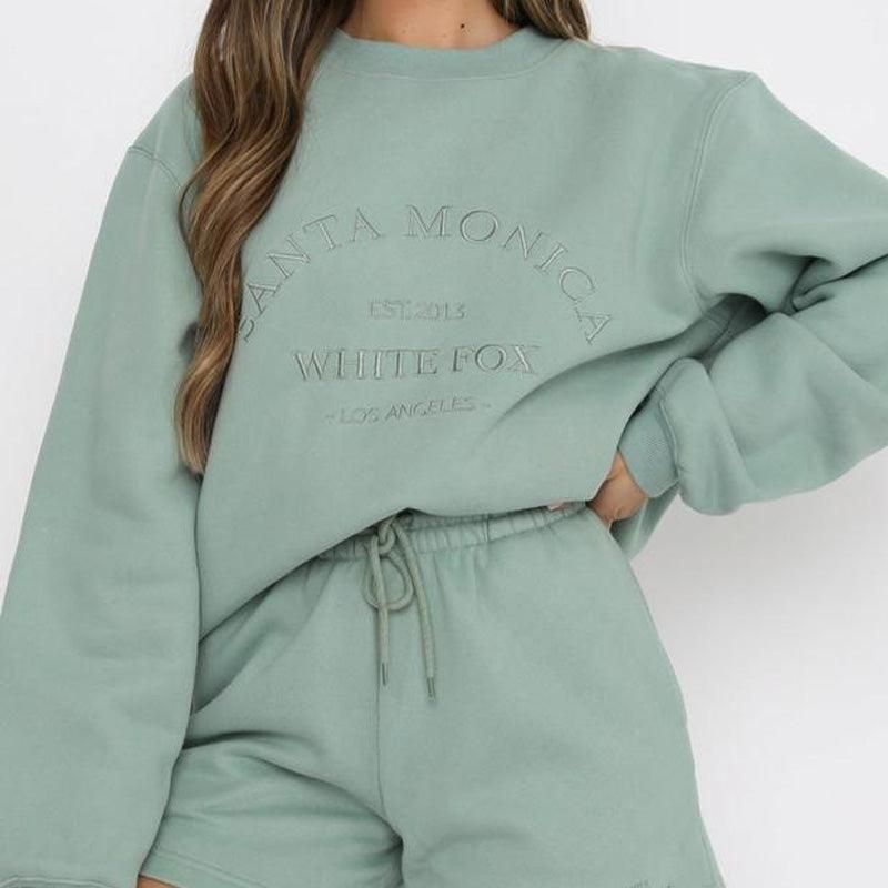 Women Sweater Letter Graphic Embroidery Loose Casual Long Sleeves Fleece Pullover - Yara fashion  99647735 Women Sweater Letter Graphic Embroidery Loose Casual Long Sleeves Fleece Pullover 